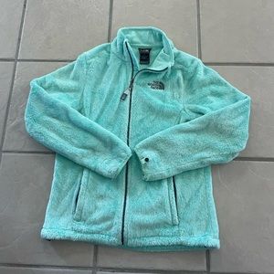 The North Face fuzzy zip up jacket